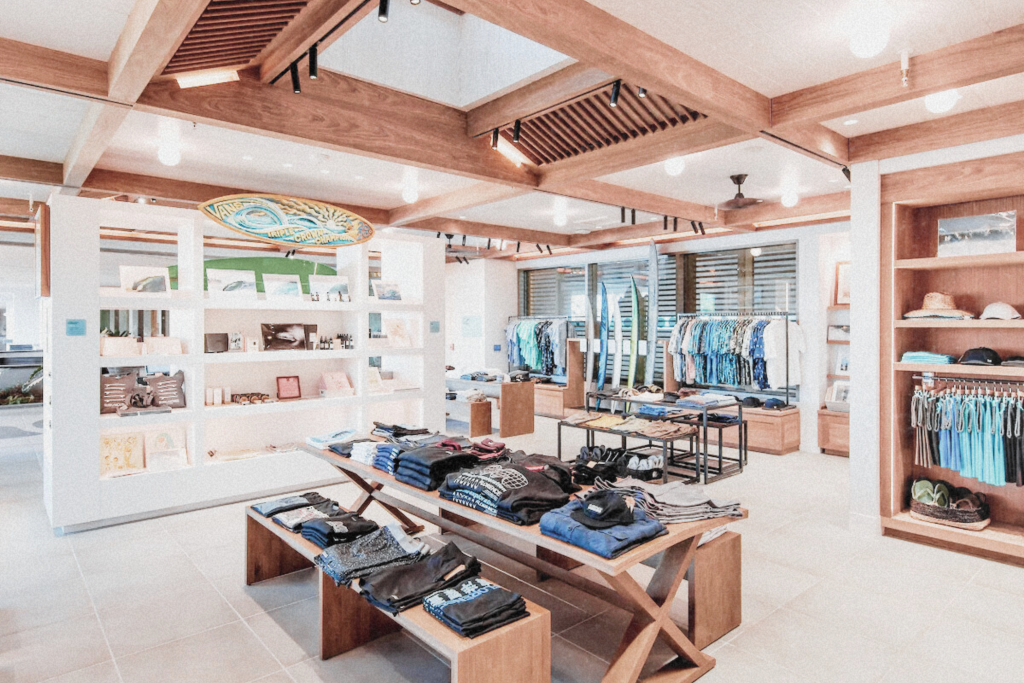 A bright, well-curated fashion store at The Ritz-Carlton, Oahu, offering a calm and relaxing shopping experience