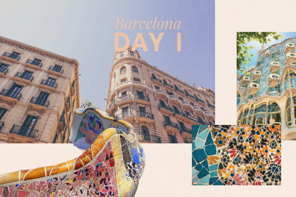 Day 1: What to Do in Barcelona for 3 Days with collage of itinerary items